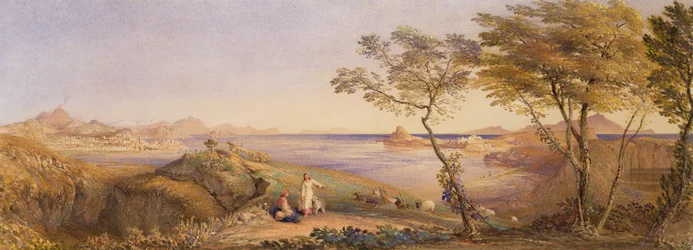De Baai van Baiae vanaf Monte Nuovo